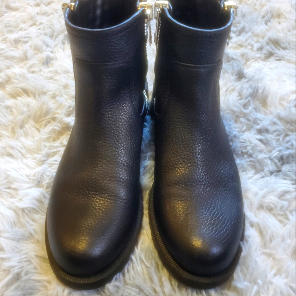 Gucci Black Leather Moto Boots EUC Sz 38/8 - Picture 2 of 10